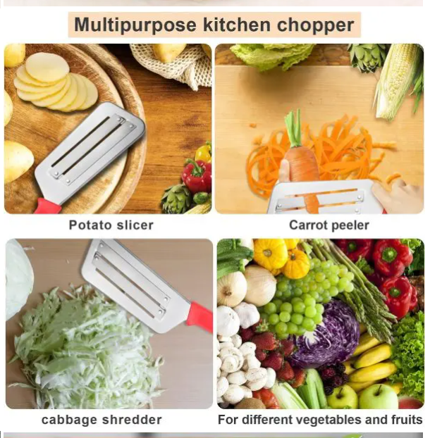 Durable and Sharp Cabbage Kitchen Knife with Premium Stainless Steel Cabbage Cutter with Two Sharp Blades Easy to Clean